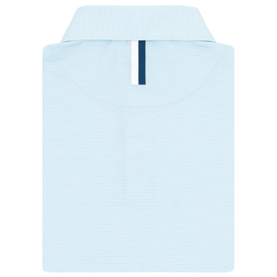 The Crispy Stripe | Performance Polo | The Crispy Stripe - Pale Blue/White