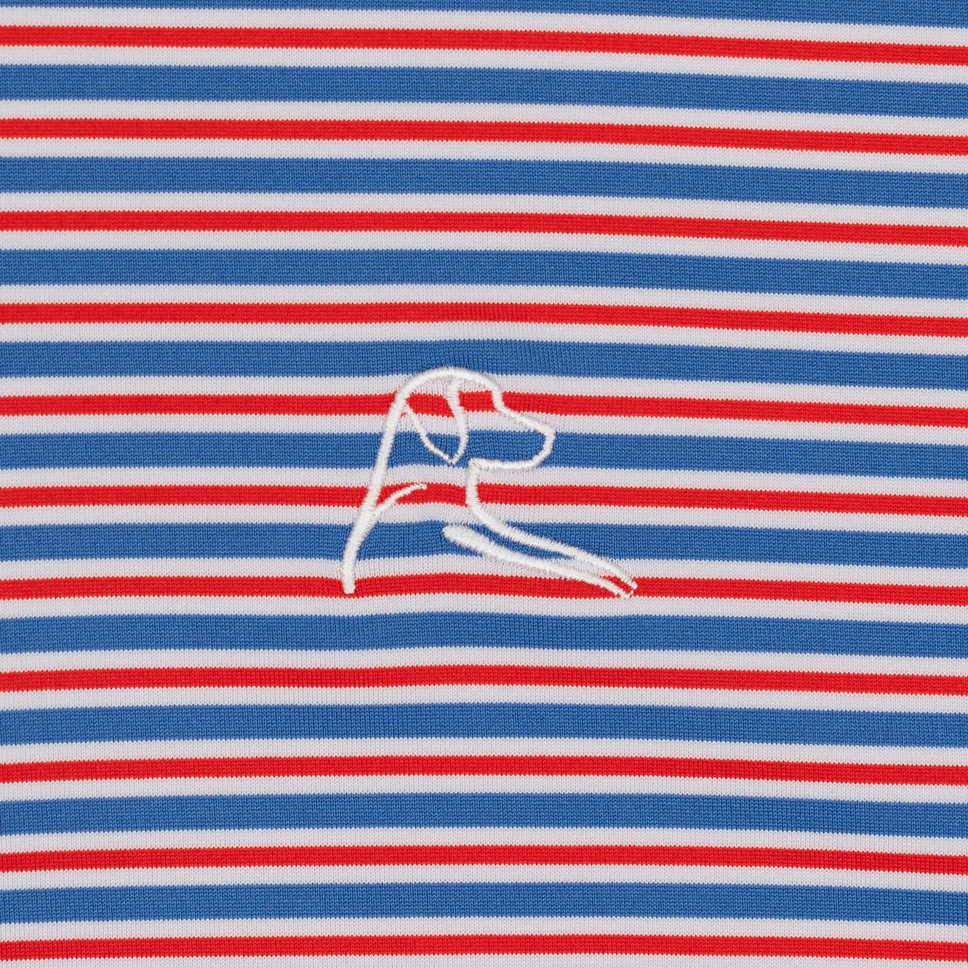 The Steward Stripe | Performance Polo | The Steward Stripe - White/Short Stop Blue/Classic Red - USA