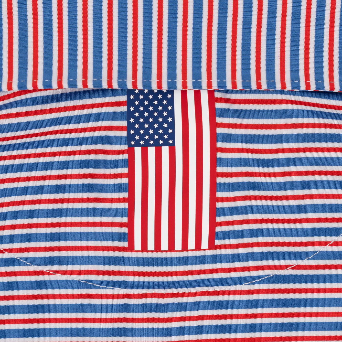 The Steward Stripe | Performance Polo | The Steward Stripe - White/Short Stop Blue/Classic Red - USA