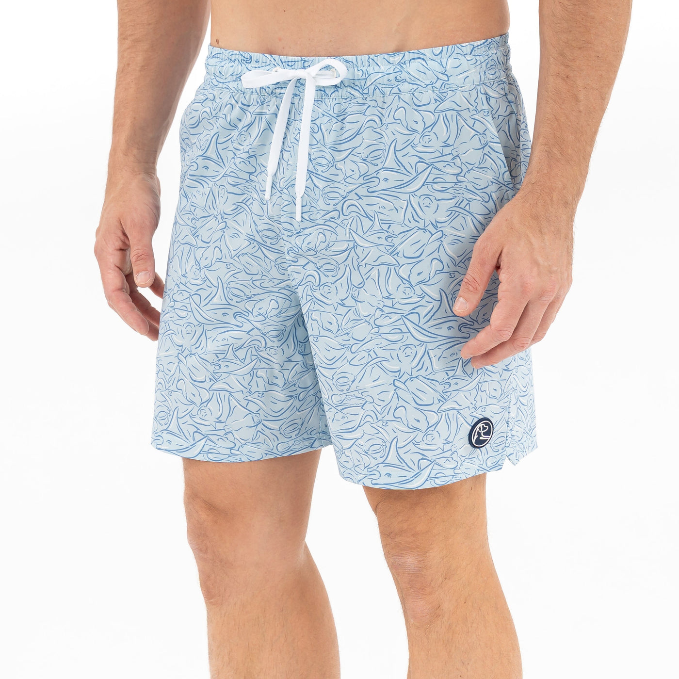 Medley Swim Trunk | The Stingray - Pale Blue/Caicos Blue