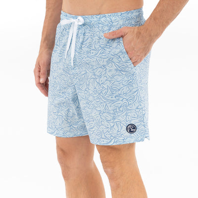 Medley Swim Trunk | The Stingray - Pale Blue/Caicos Blue