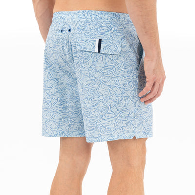 Medley Swim Trunk | The Stingray - Pale Blue/Caicos Blue