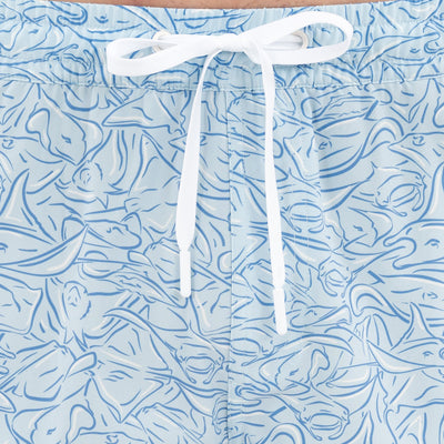 Medley Swim Trunk | The Stingray - Pale Blue/Caicos Blue