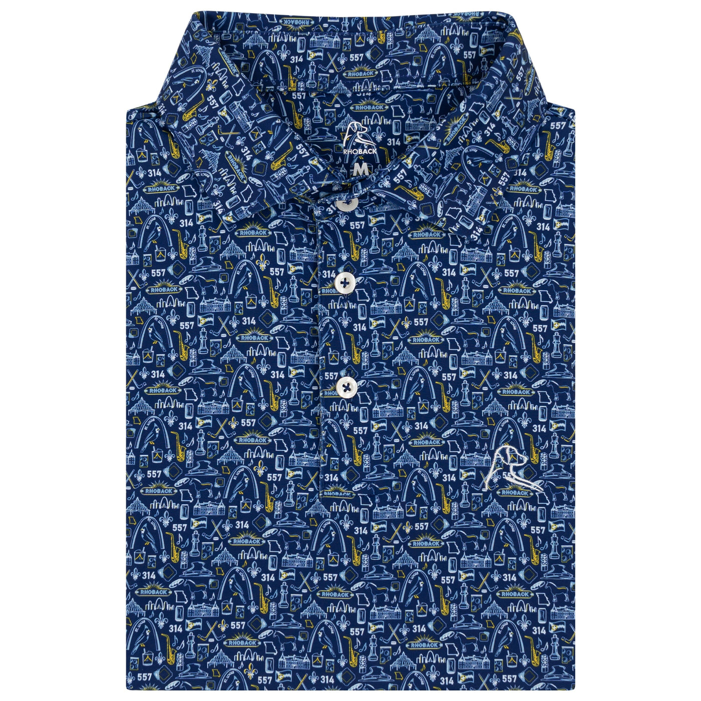 The STL | Performance Polo | The STL - Shoal Blue/White - STL