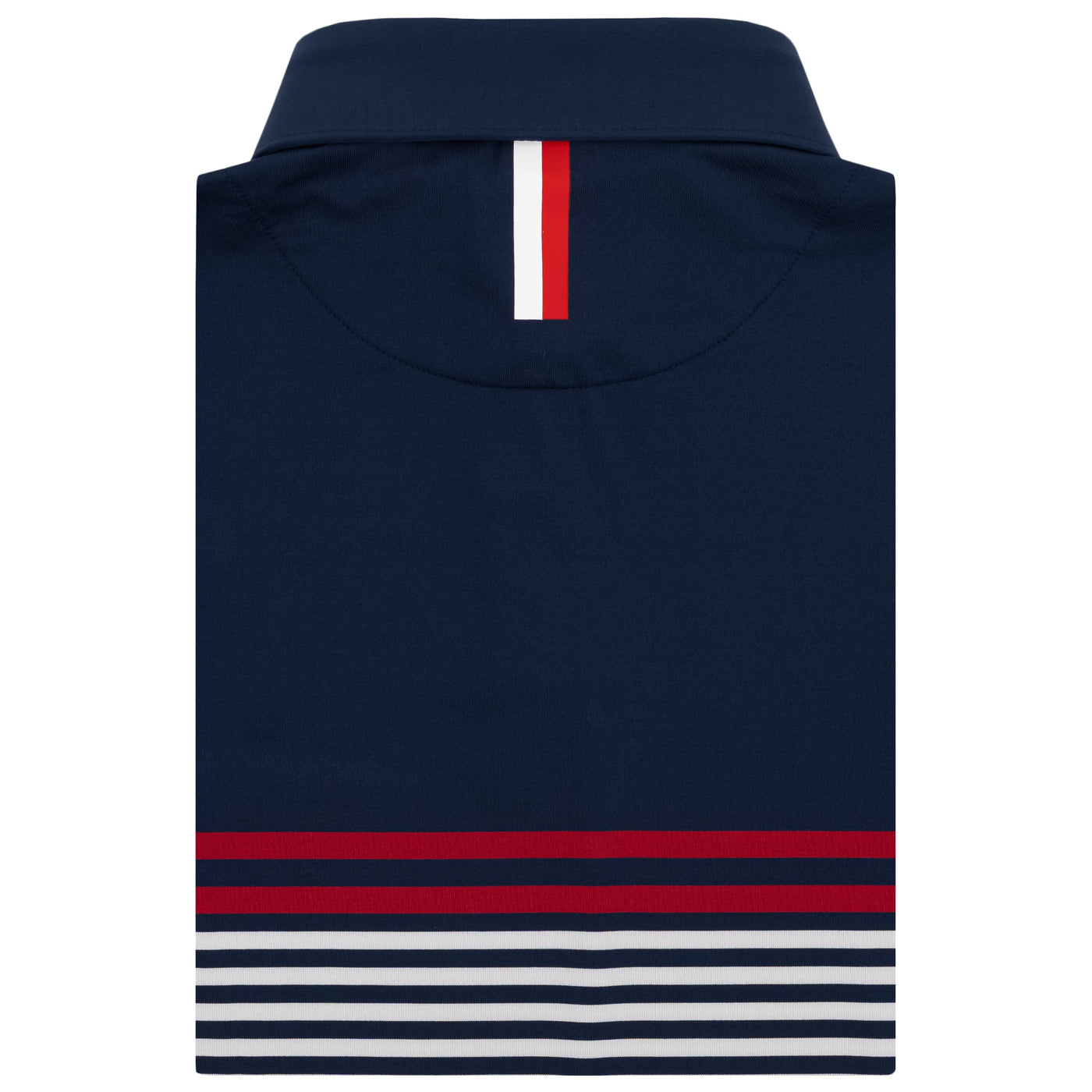 The Storm Stripe | Performance Polo | The Storm Stripe - Fleet Navy/White/Cardinal Red