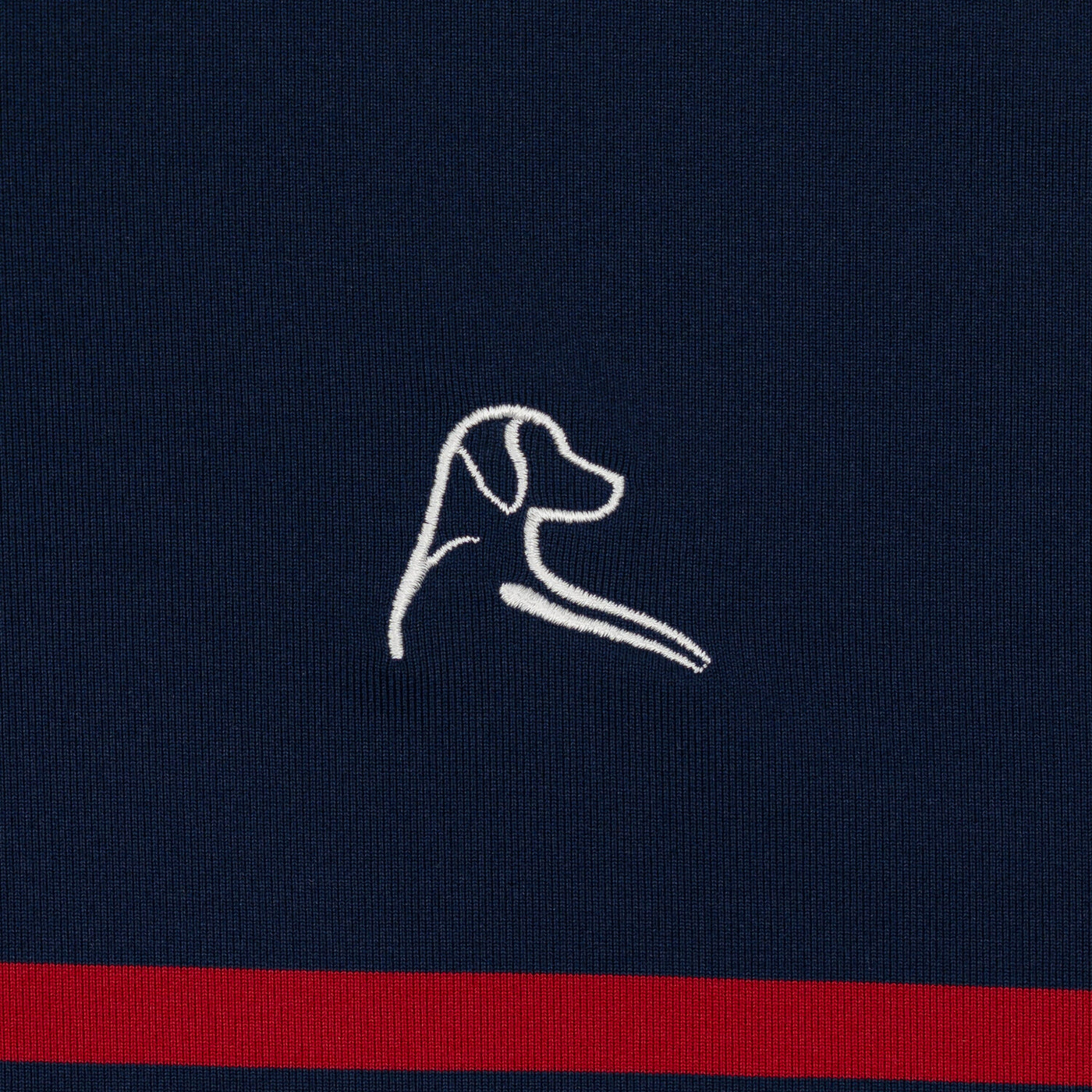 The Storm Stripe | Performance Polo | The Storm Stripe - Fleet Navy/White/Cardinal Red