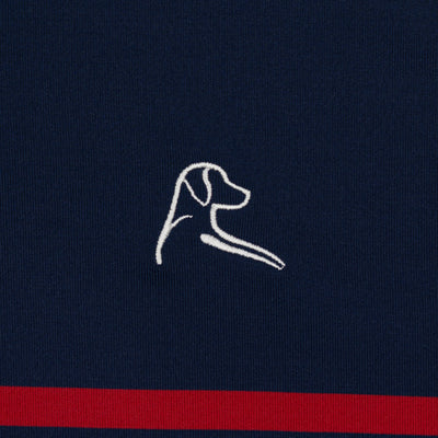 The Storm Stripe | Performance Polo | The Storm Stripe - Fleet Navy/White/Cardinal Red