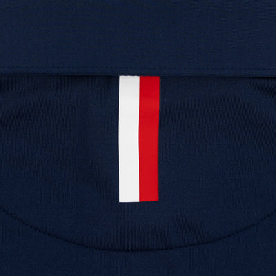 The Storm Stripe | Performance Polo | The Storm Stripe - Fleet Navy/White/Cardinal Red