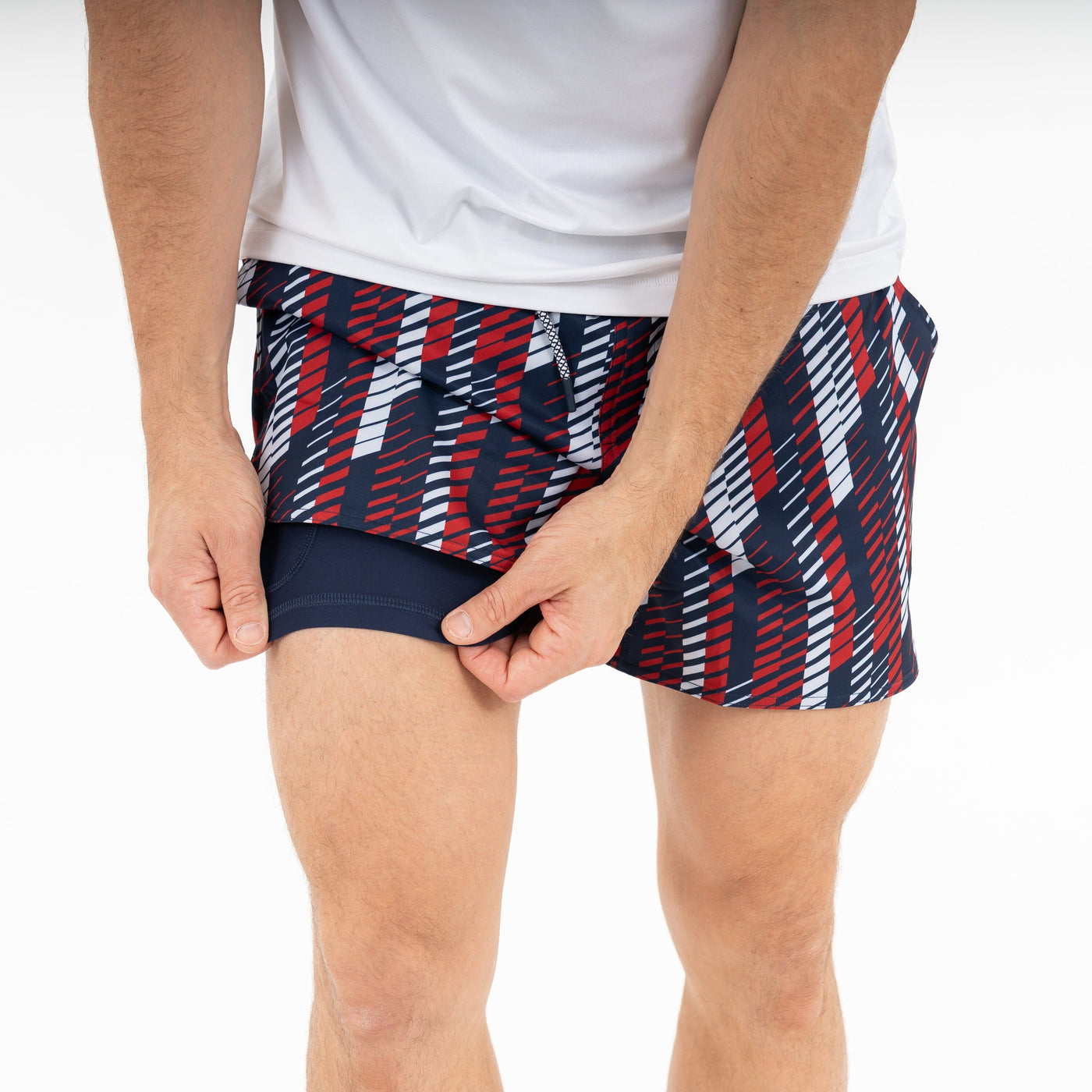 Grit Gym Short - 5" | The Strike - Fleet Navy/Cardinal Red