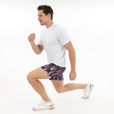 Grit Gym Short - 5" | The Strike - Fleet Navy/Cardinal Red