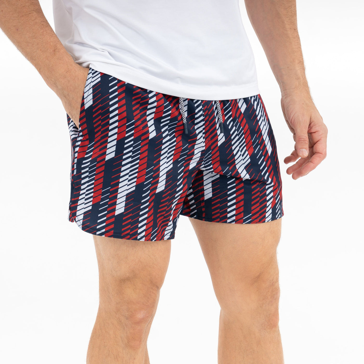Grit Gym Short - 5" | The Strike - Fleet Navy/Cardinal Red