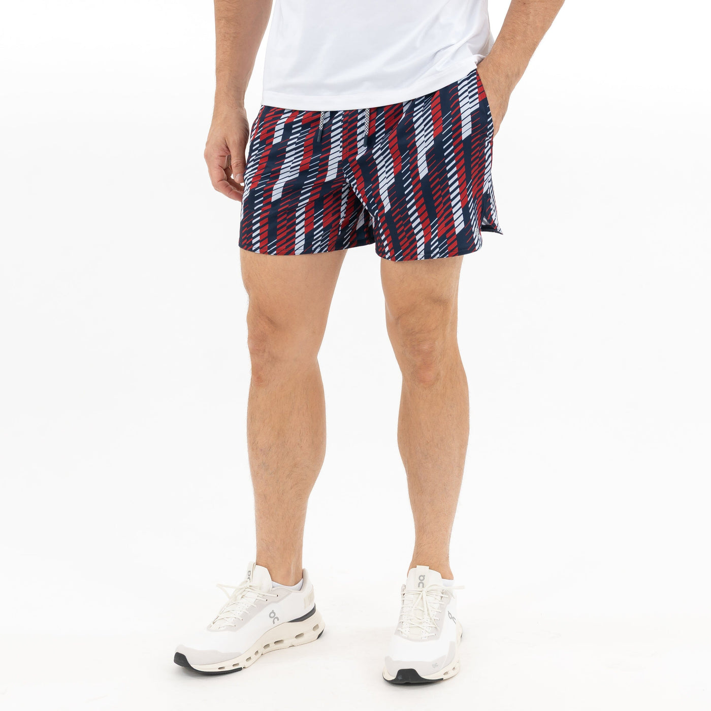 Grit Gym Short - 5" | The Strike - Fleet Navy/Cardinal Red