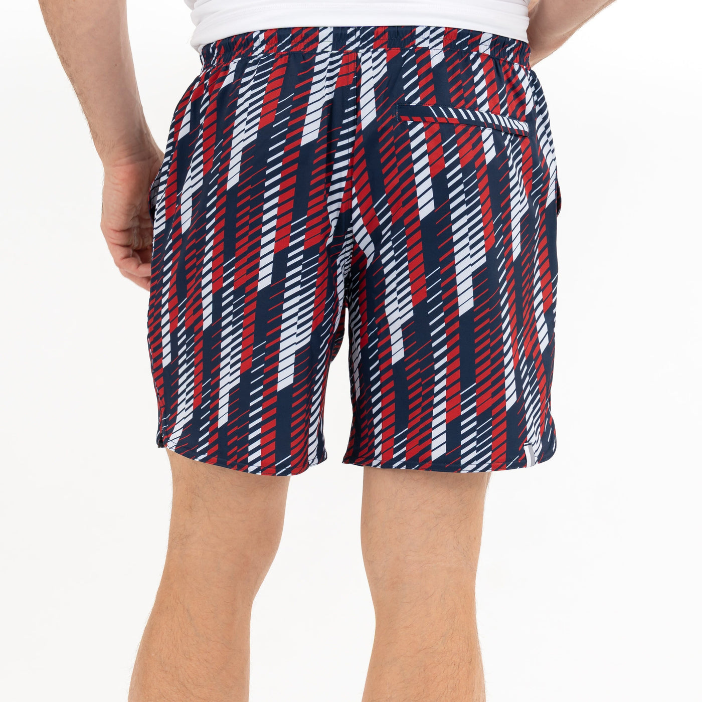 Grit Gym Short - 7" | The Strike - Fleet Navy/Cardinal Red