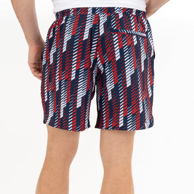 Grit Gym Short - 7" | The Strike - Fleet Navy/Cardinal Red