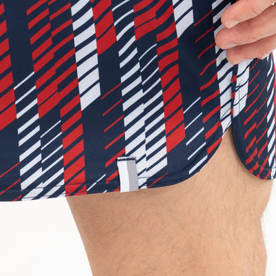 Grit Gym Short - 7" | The Strike - Fleet Navy/Cardinal Red