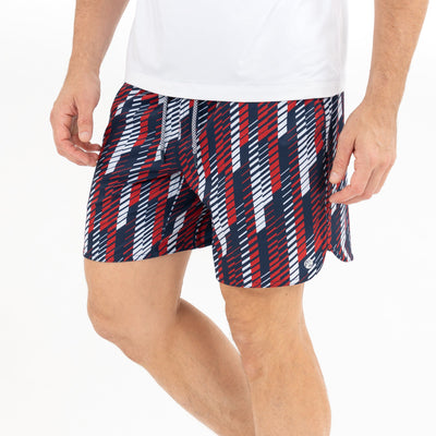 Grit Gym Short - 7" | The Strike - Fleet Navy/Cardinal Red