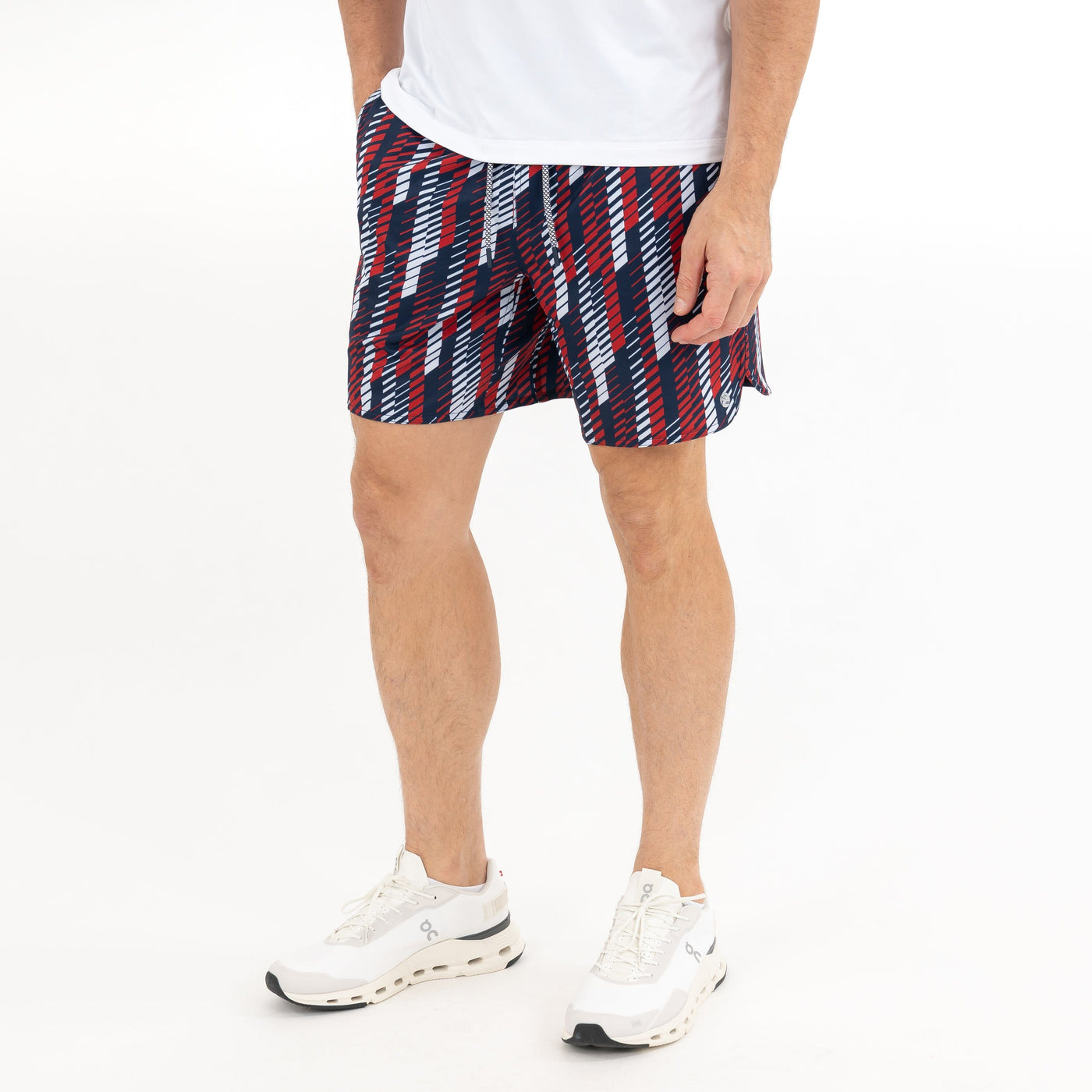 Grit Gym Short - 7" | The Strike - Fleet Navy/Cardinal Red