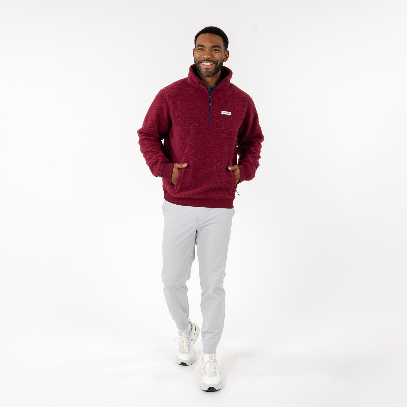 Summit Fleece Pullover | Solid - Burgundy