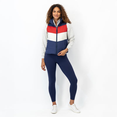 Cisco Insulated Vest | The Sunset Block - Fleet Navy/Cardinal Red/Ivory
