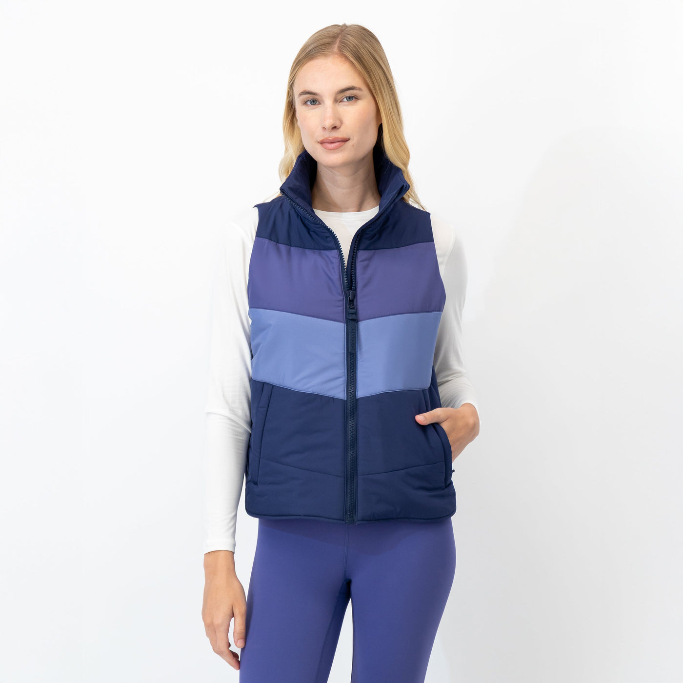 Cisco Insulated Vest | The Sunset Block - Fleet Navy/Flag Blue/Dusk Blue