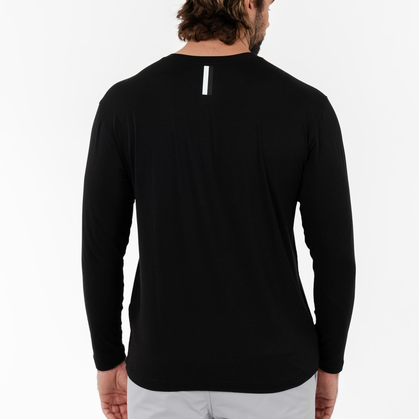 Tailwind Performance Long Sleeve Tee | Solid - Midnight Black