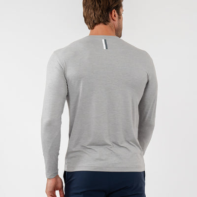 Tailwind Performance Long Sleeve Tee | Heather - Thunder Grey/Stratus Grey