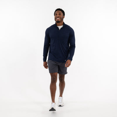 Tailwind Performance Q-Zip | Heather - Fleet Navy/Nightshade