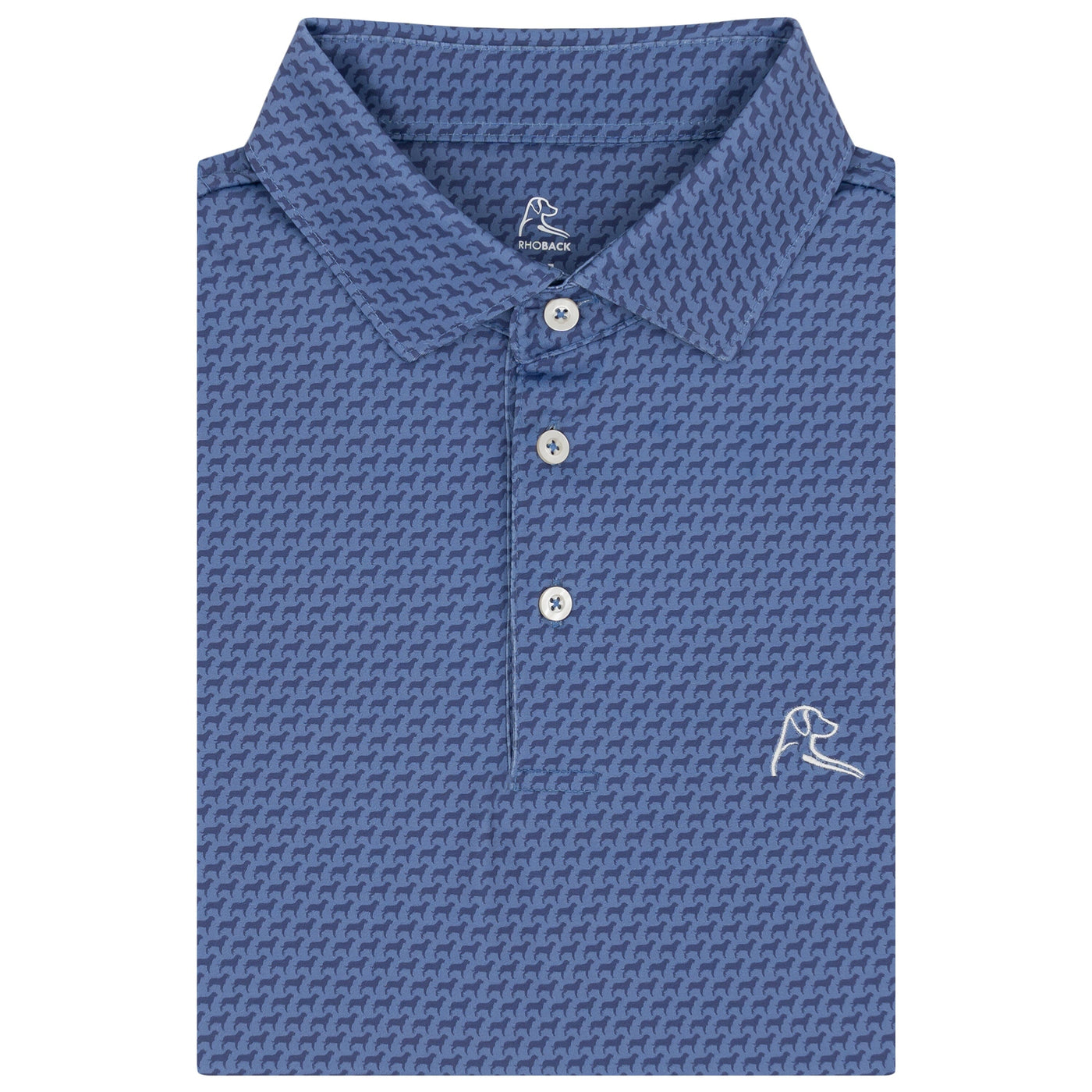 The Tail Wagger | Performance Polo | The Tail Wagger - Dusk Blue/Flag Blue