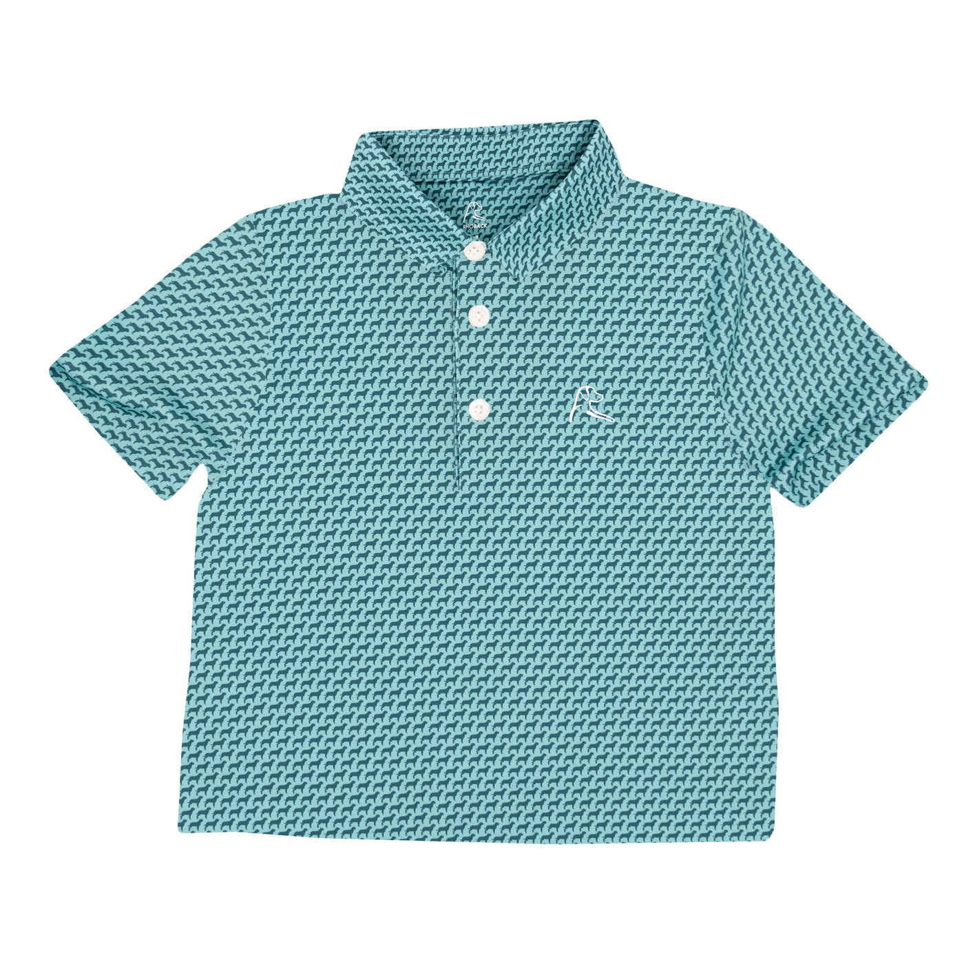 The Lil' Tail Wagger | Performance Polo | The Tail Wagger - Antigua Green/Jungle Green