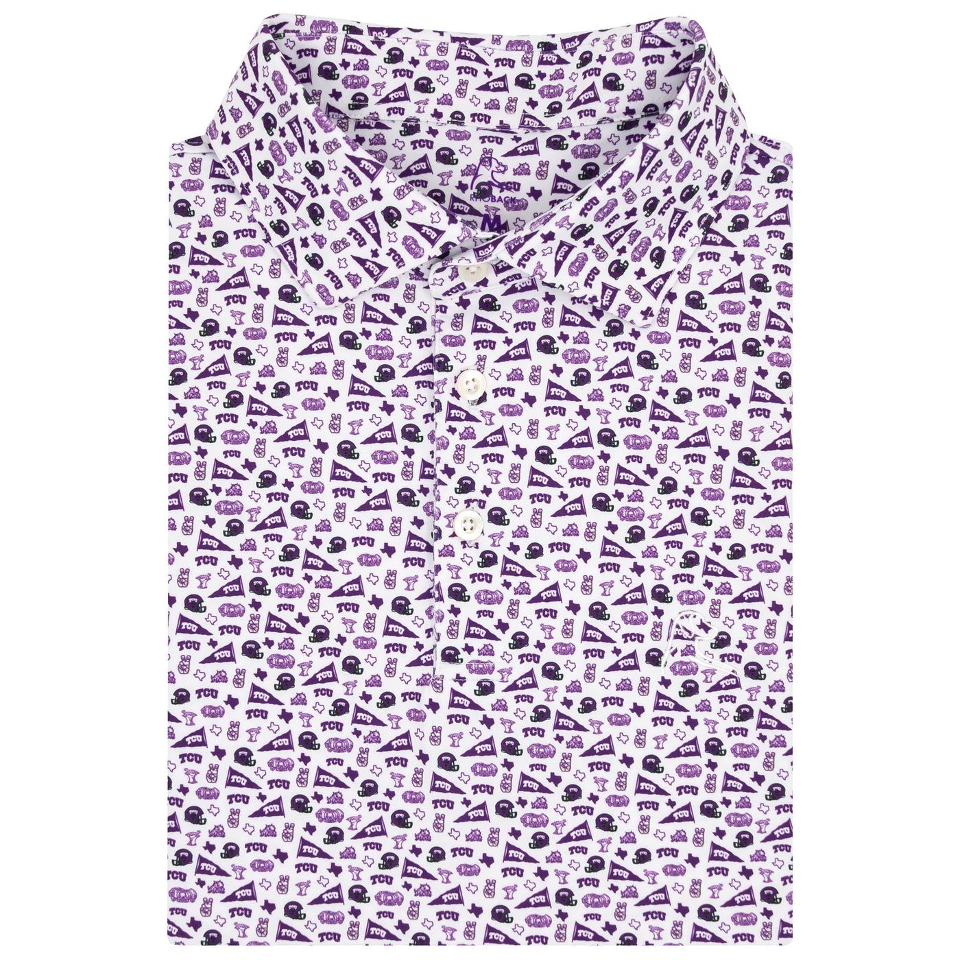 The TCU Gameday | Collegiate Polo | The TCU Gameday - White/Plum Purple