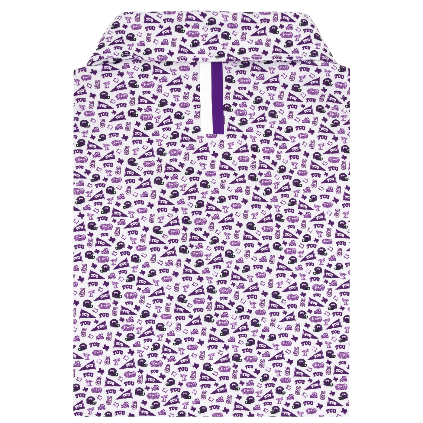 The TCU Gameday | Collegiate Polo | The TCU Gameday - White/Plum Purple
