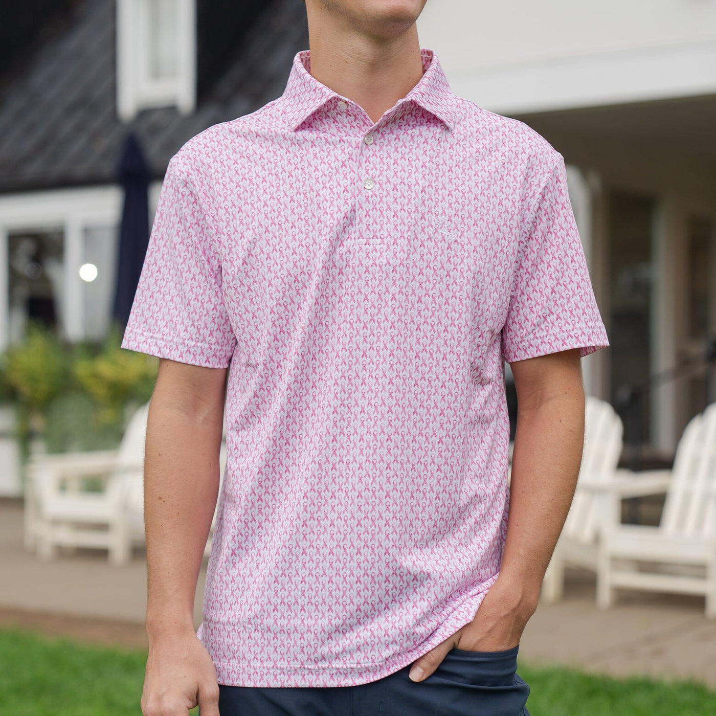 The Team Pink | Performance Polo | The Team Pink - White/Spring Pink