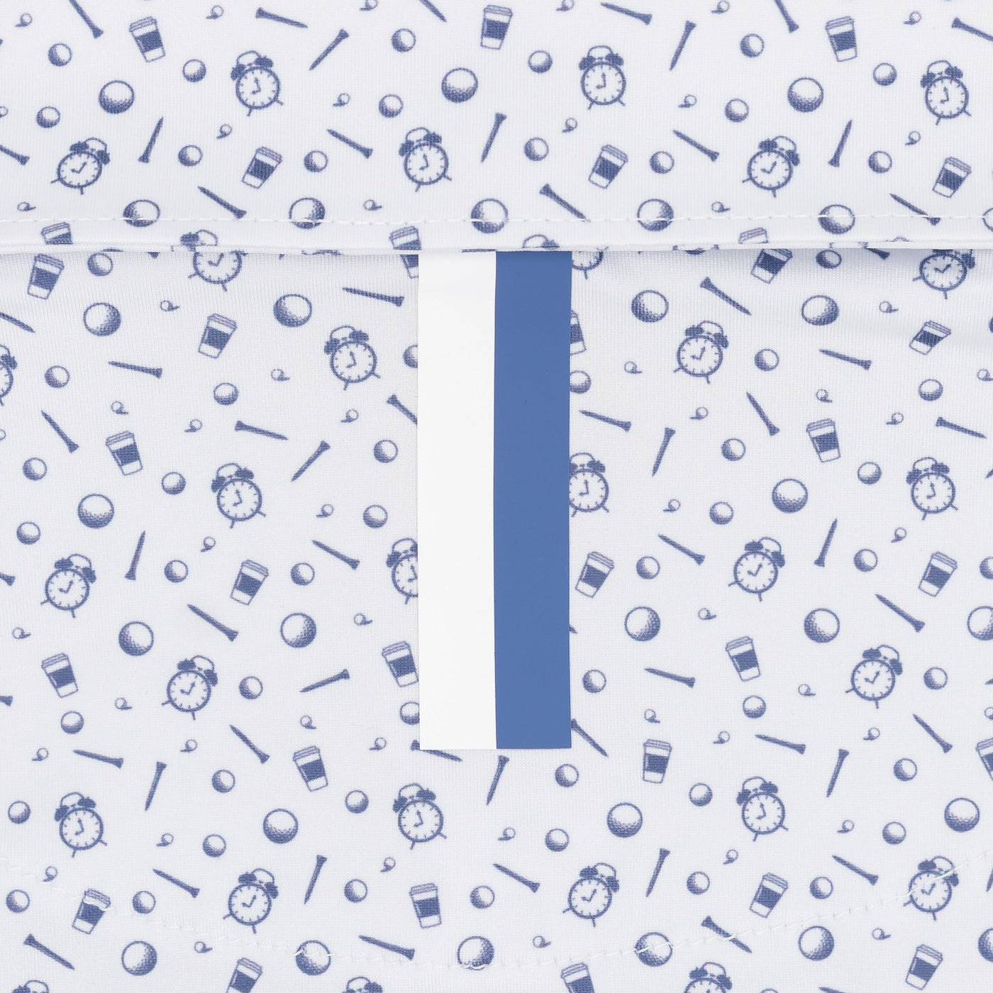 The Tee Time | Performance Polo | The Tee Time - White/Dusk Blue