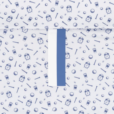 The Tee Time | Performance Polo | The Tee Time - White/Dusk Blue