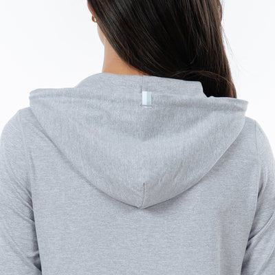 Tempo Performance Hoodie | Heather - Stainless Steel/White