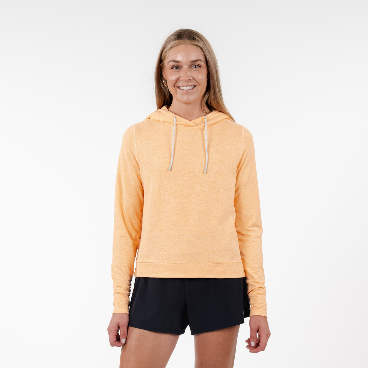 Tempo Performance Hoodie | Heather - Melon/White