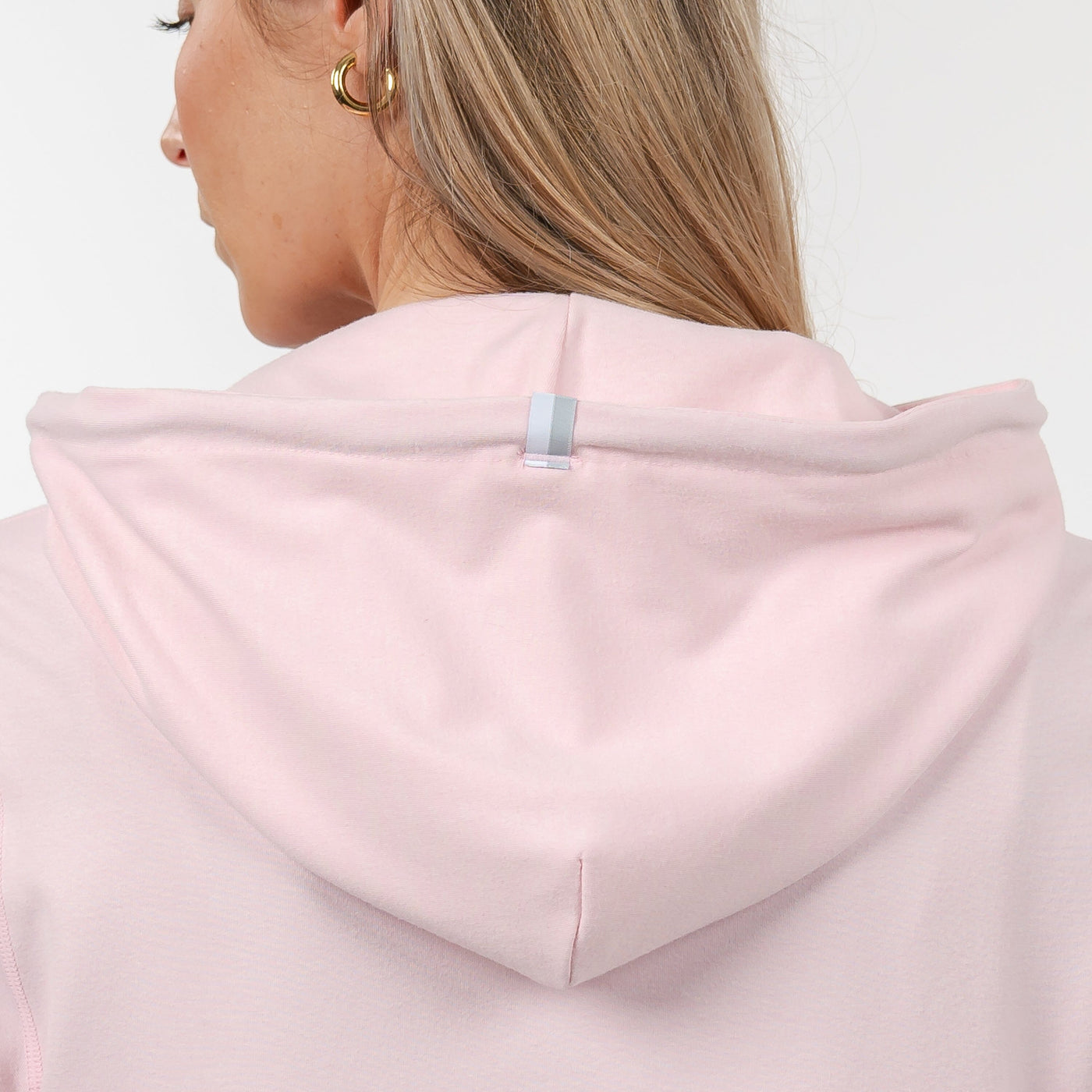 Tempo Performance Hoodie | Heather - Lotus Pink/White