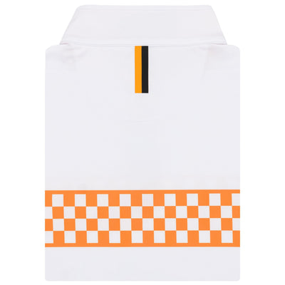 Tennessee Checker Stripe Collegiate Q-Zip | The Tennessee Checker Stripe - White/Horizon Orange