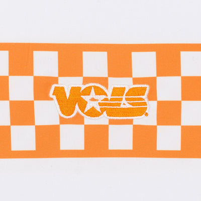 Tennessee Checker Stripe Collegiate Q-Zip | The Tennessee Checker Stripe - White/Horizon Orange