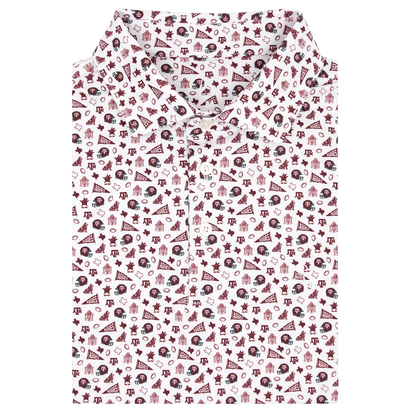 The Texas A&M Gameday | Collegiate Polo | The Texas A&M Gameday - White/Burgundy