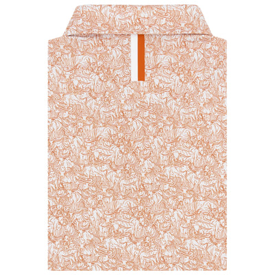The Texas Bevo | Collegiate Polo | The Texas Bevo - White/Rust Orange