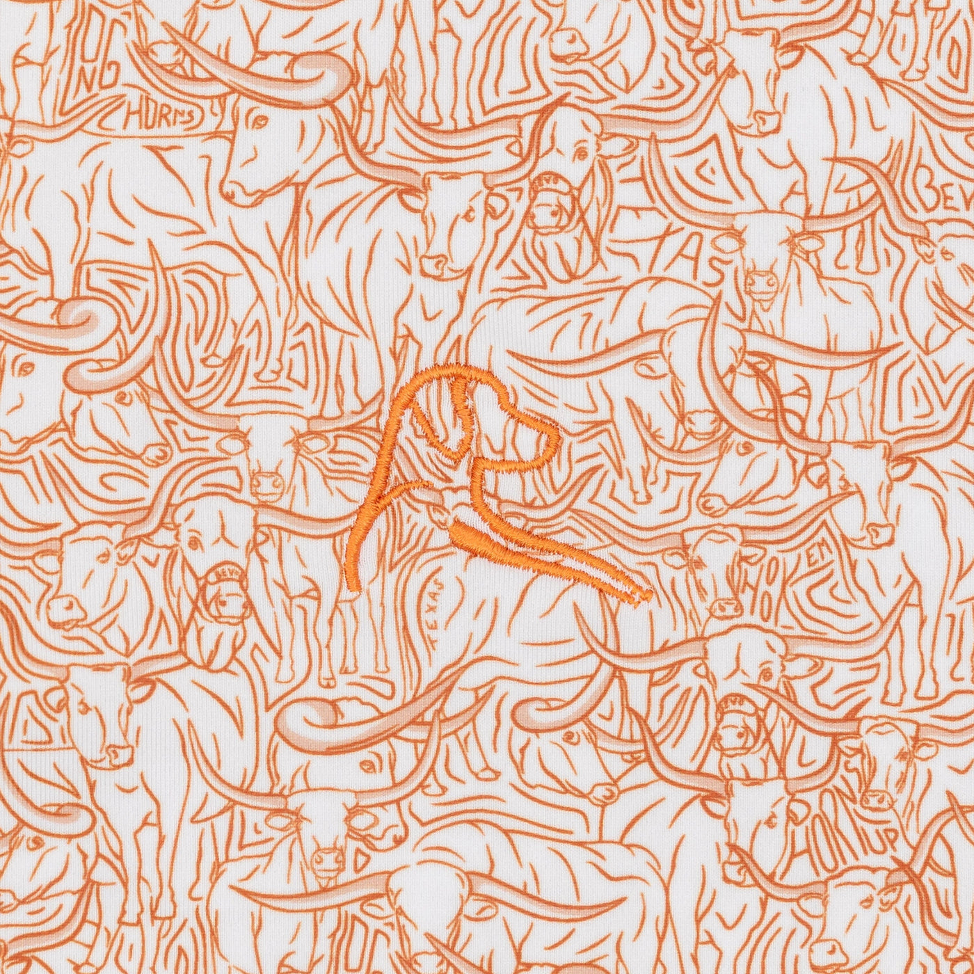 The Texas Bevo | Collegiate Polo | The Texas Bevo - White/Rust Orange