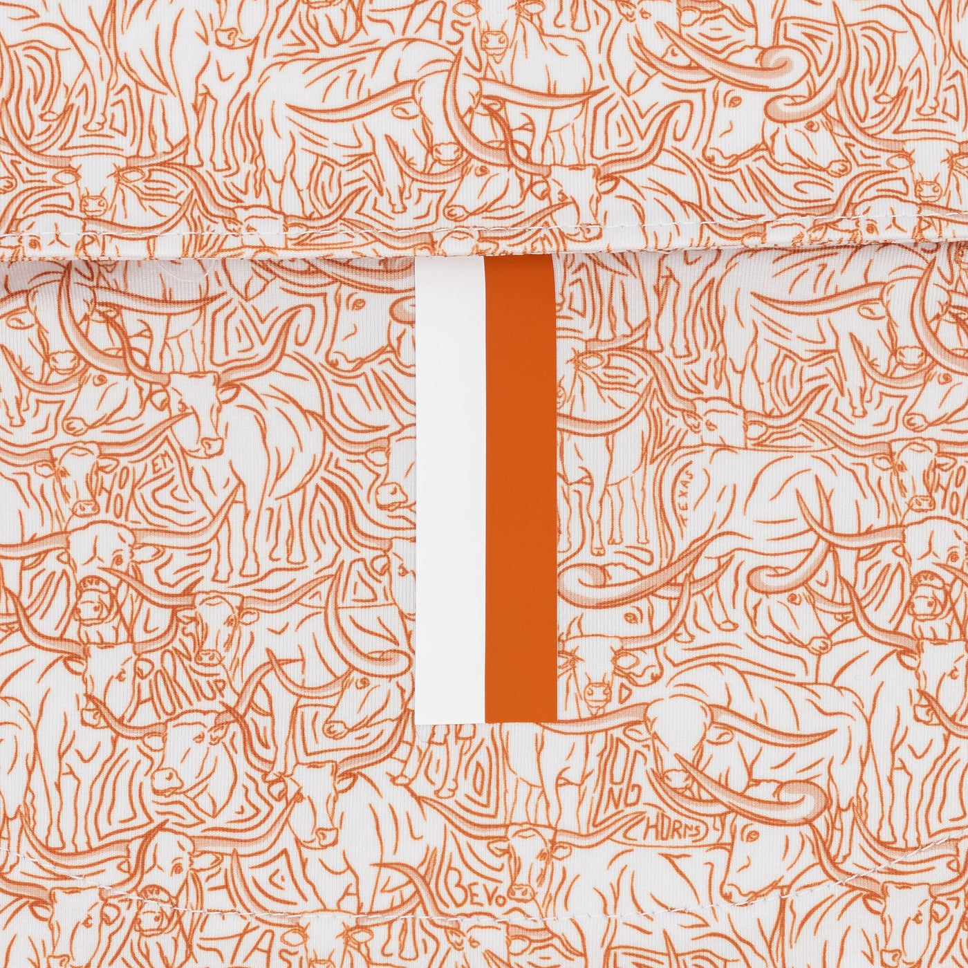 The Texas Bevo | Collegiate Polo | The Texas Bevo - White/Rust Orange