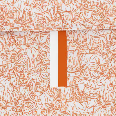 The Texas Bevo | Collegiate Polo | The Texas Bevo - White/Rust Orange