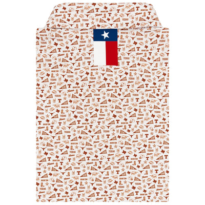 The Texas Gameday | Collegiate Polo | The Texas Gameday - White/Rust Orange