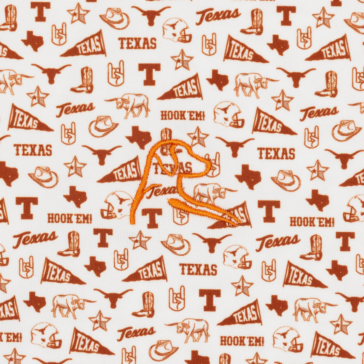 The Texas Gameday | Collegiate Polo | The Texas Gameday - White/Rust Orange
