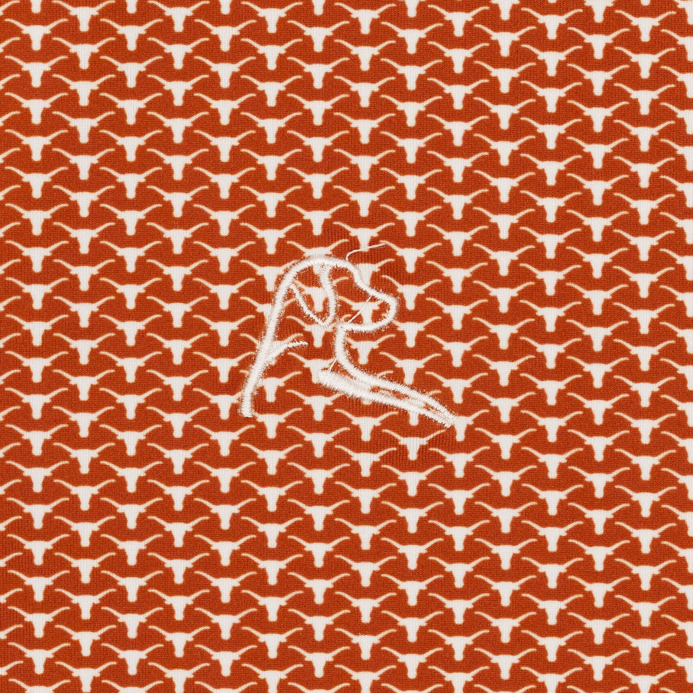 The Texas Horns | Collegiate Polo | The Texas Horns - Rust Orange/White