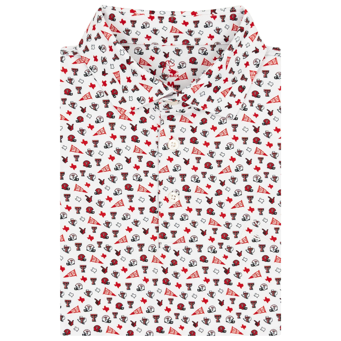 The Texas Tech Gameday | Collegiate Polo | The Texas Tech Gameday - White/Cherry Red