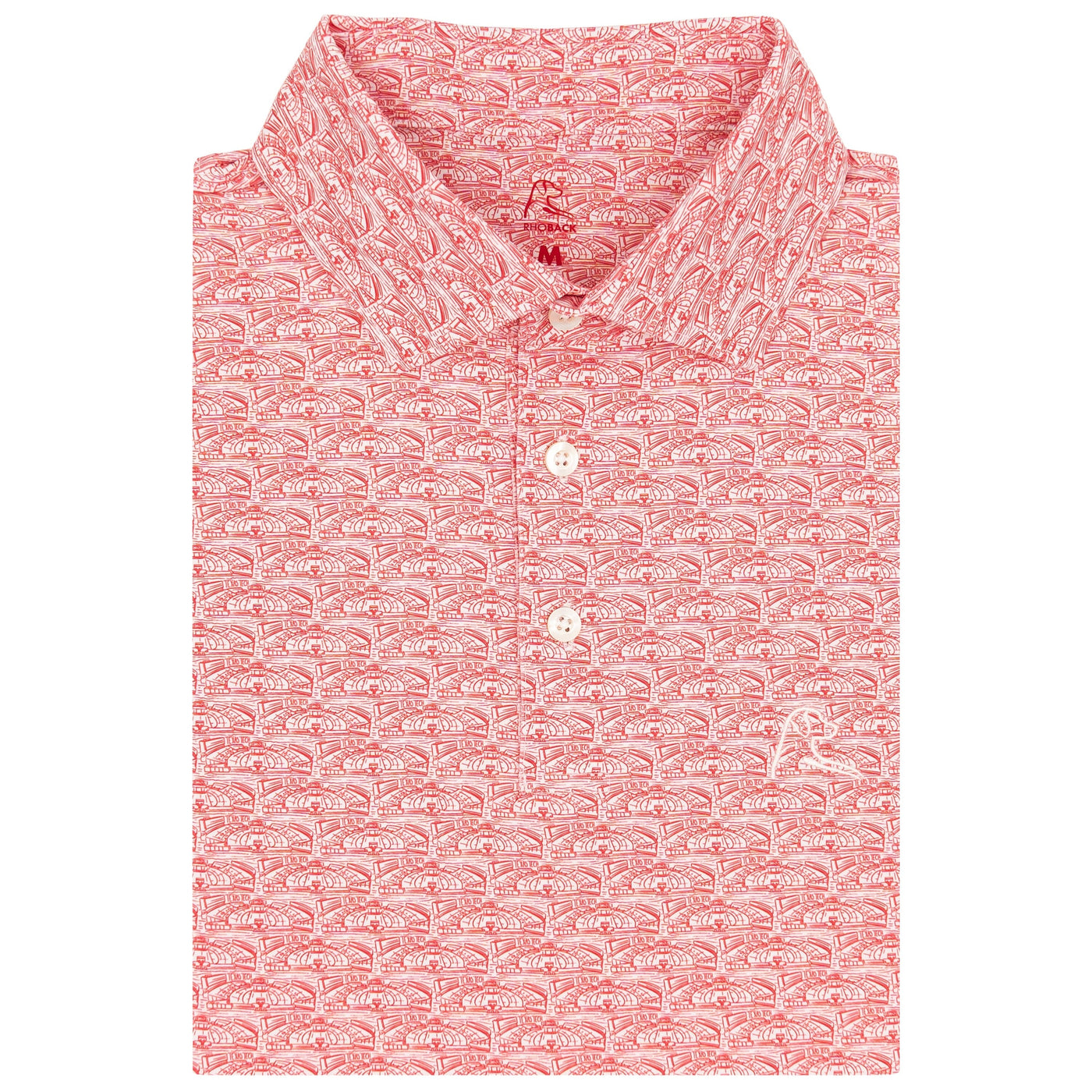The Texas Tech Stadium | Collegiate Polo | The Texas Tech Stadium - White/Cherry Red