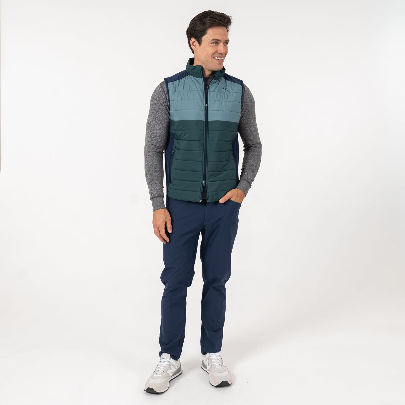 Fulton Performance Vest | The Triple Block - Ponderosa Green/Jungle Green/Fleet Navy